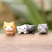 Mini Katten Beeldjes Set | 6x Schattige Resin Miniaturen voor Bonsai, Fairy Garden & Decoratie