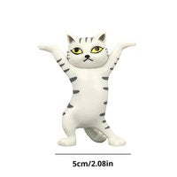 Schattige Dansende Kat Figuren Set | 5PCS PVC Mini Kat Decoraties & Speelgoed