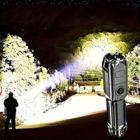 USB Rechargeable LED Flashlight – Waterproof Tactical Zoom Torch for Camping & Outdoor Use