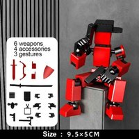 3D Geprinte Beweegbare Robot Actiefiguur | Multi-Jointed Poseerbare Mannequin Pop met Accessoires – Creatief STEM Speelgoed