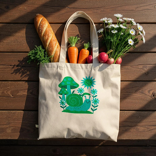 Gepersonaliseerde Biologische Tote Bag – 100% Organic Katoen | Herbruikbare Shopper