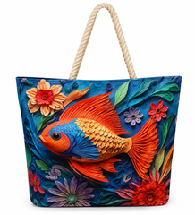 Dames Retro Schoudertas & Tote Bag | Dubbelzijdig Design – Mode Shopper Tas met Touw Handvat