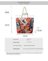 Dames Retro Schoudertas & Tote Bag | Dubbelzijdig Design – Mode Shopper Tas met Touw Handvat