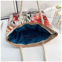 Dames Retro Schoudertas & Tote Bag | Dubbelzijdig Design – Mode Shopper Tas met Touw Handvat