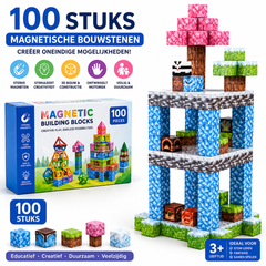 100 Stuks Magnetische Bouwstenen Speelgoed | Educatieve 3D Constructie Blokken voor Kinderen – Creatief STEM Bouwspeelgoed