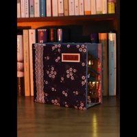 Book Nook Japanse Straat | DIY Miniatuur Huisje Bouwpakket met LED Verlichting – Houten Boekensteun Decoratie voor Boekenkast