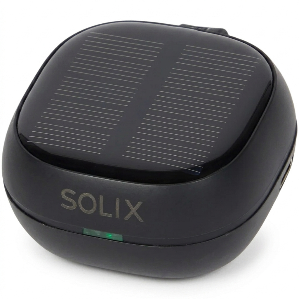 SOLIX Solar Draadloze Oordopjes met Zonne-oplaadcase – Bluetooth In-Ear Koptelefoon met Microfoon, Touch Bediening en Oplaadbox voor Sport, Reizen en Dagelijks Gebruik