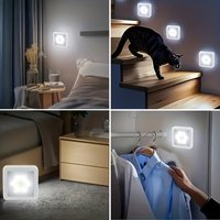 Draadloze LED Trapverlichting met Bewegingssensor – 6 LED Warm Wit Nachtlampje voor Trap, Gang, Kast, Keuken en Slaapkamer – Batterijgevoed & IP44 Waterdicht