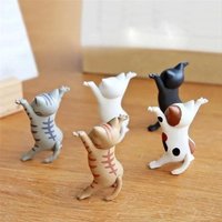 Schattige Dansende Kat Figuren Set | 5PCS PVC Mini Kat Decoraties & Speelgoed