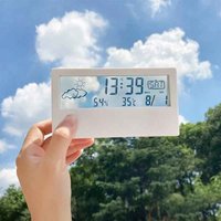 Digitale Wekker met Thermometer & Hygrometer | Binnen Weerstation met Temperatuur, Luchtvochtigheid en Alarm