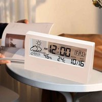 Digitale Wekker met Thermometer & Hygrometer | Binnen Weerstation met Temperatuur, Luchtvochtigheid en Alarm