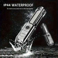USB Rechargeable LED Flashlight – Waterproof Tactical Zoom Torch for Camping & Outdoor Use