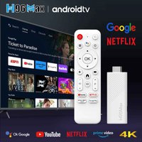 H96 H313 Android TV Stick 4K | Android 14 Smart TV Dongle – 2GB RAM 16GB met Voice Remote & WiFi Streaming