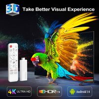 H96 H313 Android TV Stick 4K | Android 14 Smart TV Dongle – 2GB RAM 16GB met Voice Remote & WiFi Streaming
