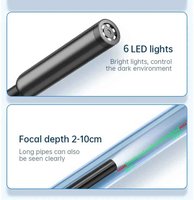 IP67 Waterdichte USB-C Endoscoop Camera | 5.5MM Inspectiecamera met 6 LED Lampen voor Android & PC