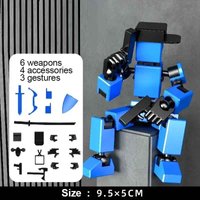 3D Geprinte Beweegbare Robot Actiefiguur | Multi-Jointed Poseerbare Mannequin Pop met Accessoires – Creatief STEM Speelgoed