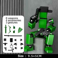 3D Geprinte Beweegbare Robot Actiefiguur | Multi-Jointed Poseerbare Mannequin Pop met Accessoires – Creatief STEM Speelgoed