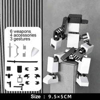 3D Geprinte Beweegbare Robot Actiefiguur | Multi-Jointed Poseerbare Mannequin Pop met Accessoires – Creatief STEM Speelgoed