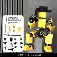 3D Geprinte Beweegbare Robot Actiefiguur | Multi-Jointed Poseerbare Mannequin Pop met Accessoires – Creatief STEM Speelgoed
