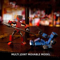 3D Geprinte Beweegbare Robot Actiefiguur | Multi-Jointed Poseerbare Mannequin Pop met Accessoires – Creatief STEM Speelgoed