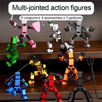3D Geprinte Beweegbare Robot Actiefiguur | Multi-Jointed Poseerbare Mannequin Pop met Accessoires – Creatief STEM Speelgoed