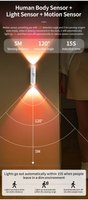 LED Bewegingssensor Nachtlamp | Oplaadbare Magnetische Wandlamp met 3 Lichtkleuren – USB-C Draadloos