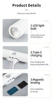 LED Bewegingssensor Nachtlamp | Oplaadbare Magnetische Wandlamp met 3 Lichtkleuren – USB-C Draadloos