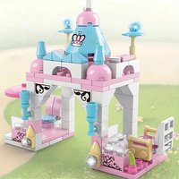 Prinsessen Kasteel Bouwblokken Set | 131-delig Roze Constructiespeelgoed voor Meisjes – Educatieve DIY Bouwset 6+