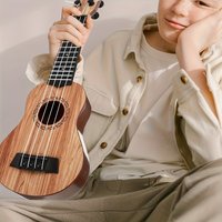 Decoratieve Ukulele 21 Inch | Houten Look Muziek Instrument Decoratie & Woonaccessoire
