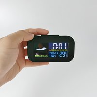 Digitale Wekker met Weerstation & Temperatuur | LED Alarmklok met Datum, Luchtvochtigheid en Achtergrondverlichting