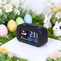 Digitale Wekker met Weerstation & Temperatuur | LED Alarmklok met Datum, Luchtvochtigheid en Achtergrondverlichting