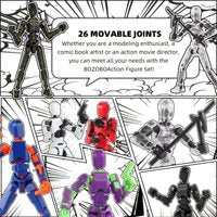 T13 Actiefiguren Set van 6 | Beweegbare Robot Speelgoed & STEM Bouwpakket voor Kinderen 3-8 Jaar