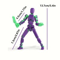 T13 Actiefiguren Set van 6 | Beweegbare Robot Speelgoed & STEM Bouwpakket voor Kinderen 3-8 Jaar