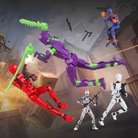 T13 Actiefiguren Set van 6 | Beweegbare Robot Speelgoed & STEM Bouwpakket voor Kinderen 3-8 Jaar