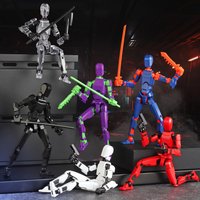 T13 Actiefiguren Set van 6 | Beweegbare Robot Speelgoed & STEM Bouwpakket voor Kinderen 3-8 Jaar