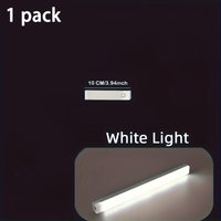 10CM LED Kastverlichting met Bewegingssensor – USB Oplaadbare Magnetische Lamp voor Kast, Trap, Gang en Slaapkamer – Koud Wit