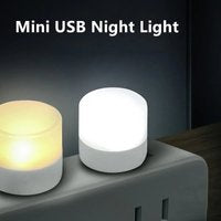 Mini USB Nachtlampje 5-Pack | Warm Wit LED Plug-In Lamp voor Laptop, Powerbank & Slaapkamer