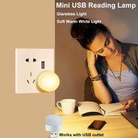 Mini USB Nachtlampje 5-Pack | Warm Wit LED Plug-In Lamp voor Laptop, Powerbank & Slaapkamer
