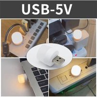 Mini USB Nachtlampje 5-Pack | Warm Wit LED Plug-In Lamp voor Laptop, Powerbank & Slaapkamer