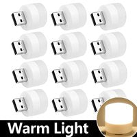 Mini USB Nachtlampje 5-Pack | Warm Wit LED Plug-In Lamp voor Laptop, Powerbank & Slaapkamer