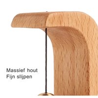 Magnetische Houten Deurbel met Bronzen Klankschaal – Minimalistische Decoratieve Herinneringsbel voor Entree, Winkel, Kantoor en Woning